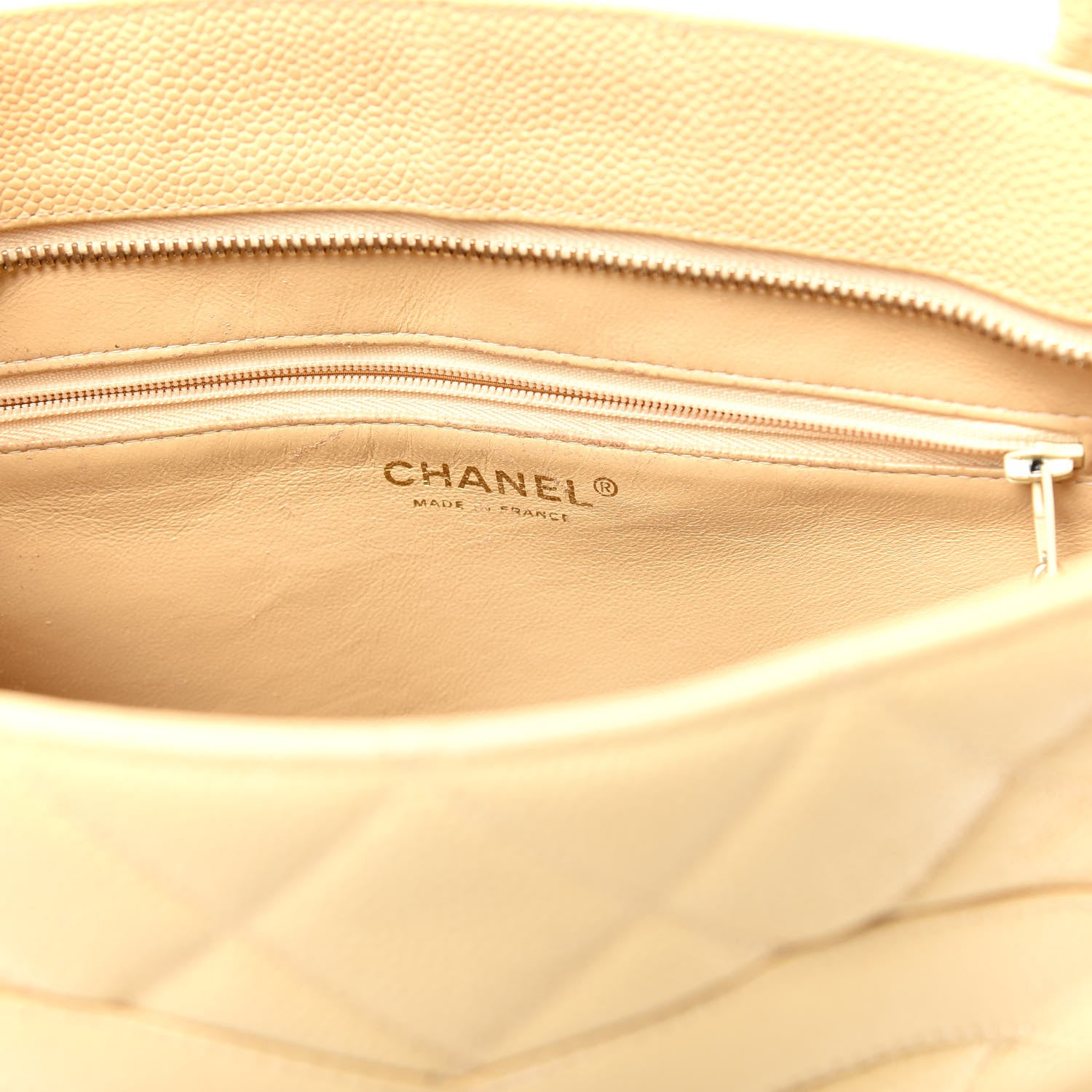 Chanel Caviar Quilted Medallion Tote Light Beige 10 of 12