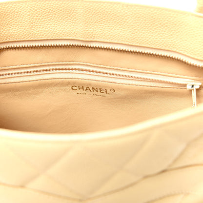 Chanel Caviar Quilted Medallion Tote Light Beige 10 of 12