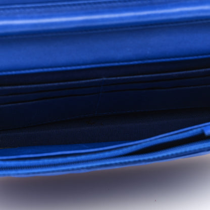 Chanel Lambskin Quilted Wallet On Chain WOC Blue 5 of 10