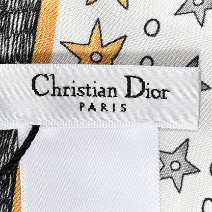 Christian Dior Silk Tarot Mitzah Scarf White 2 of 3