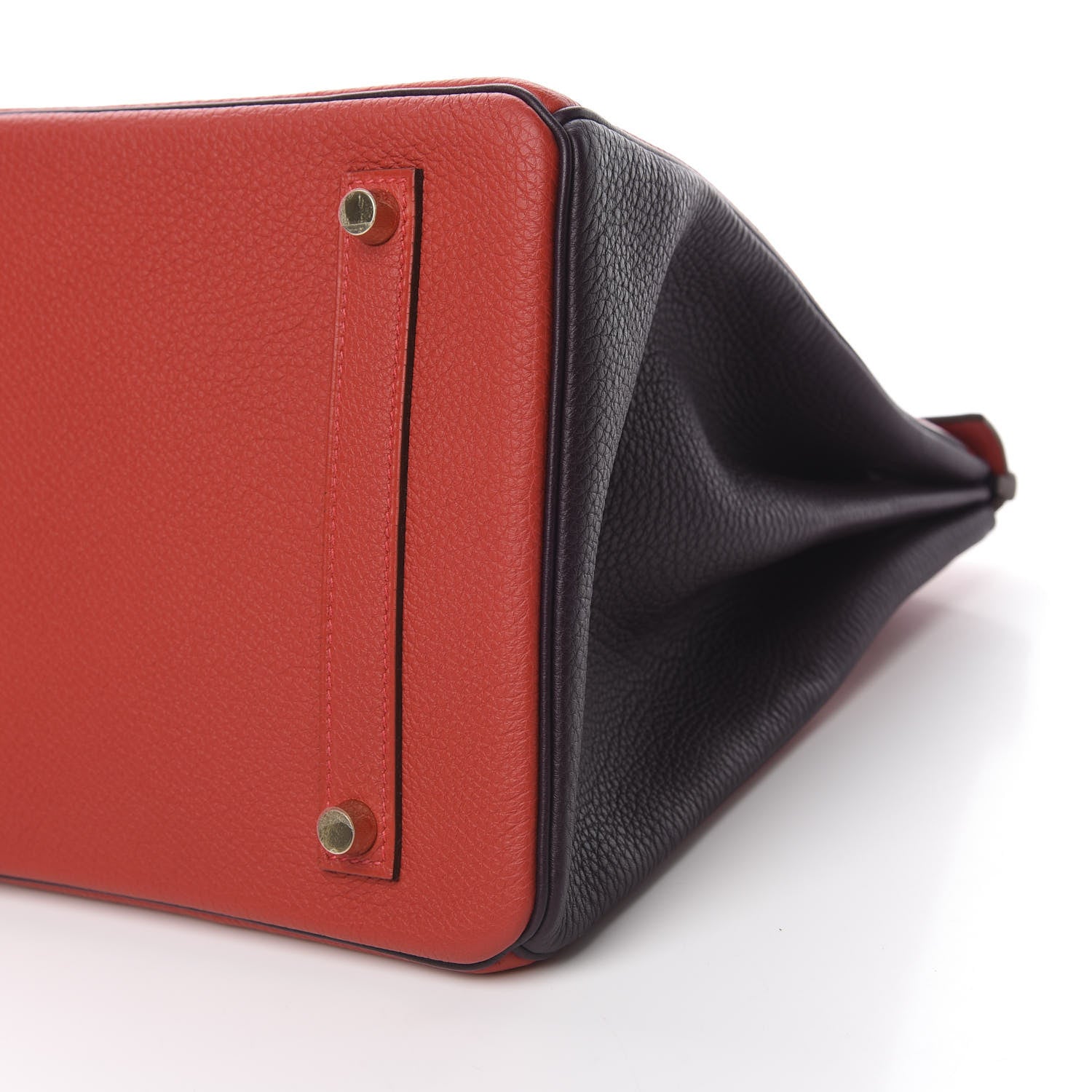 Hermes Togo Bi Color Horseshoe Birkin 35 Geranium Raisin 10 of 11