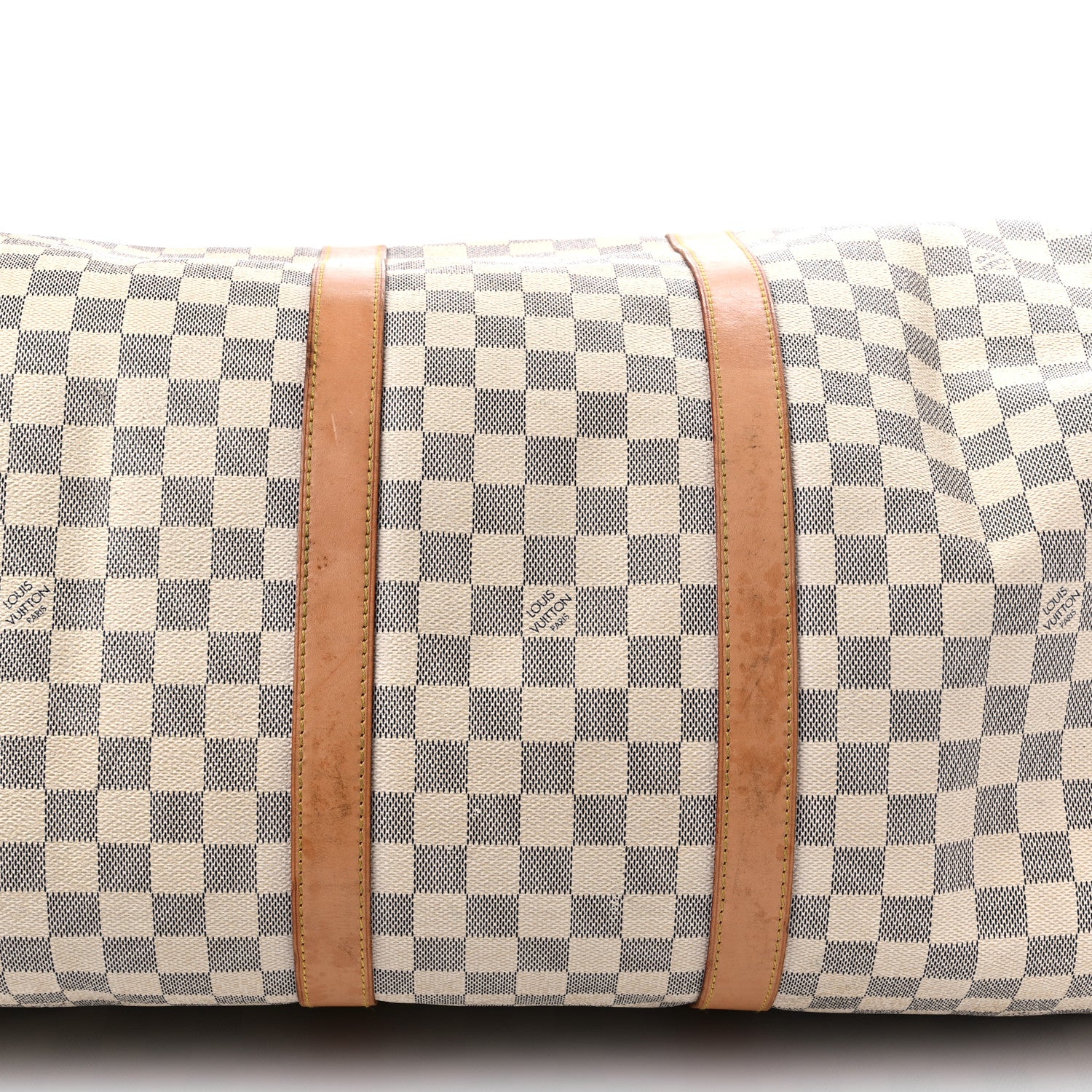 Louis Vuitton Damier Azur Keepall Bandouliere 55 17 of 28
