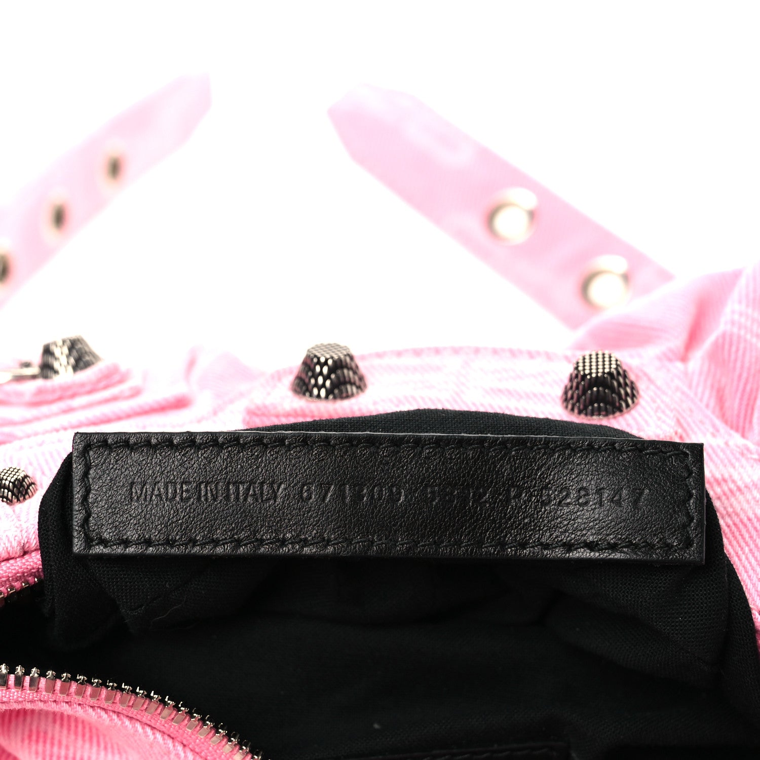 Balenciaga Denim BB Monogram Le Cagole Shoulder Bag XS Pink 6 of 11