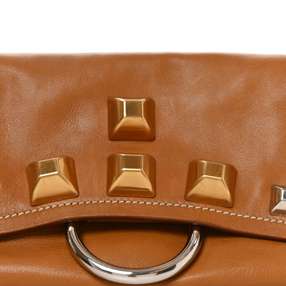 Prada Calfskin Studded Shoulder Bag  Caramel 7 of 9