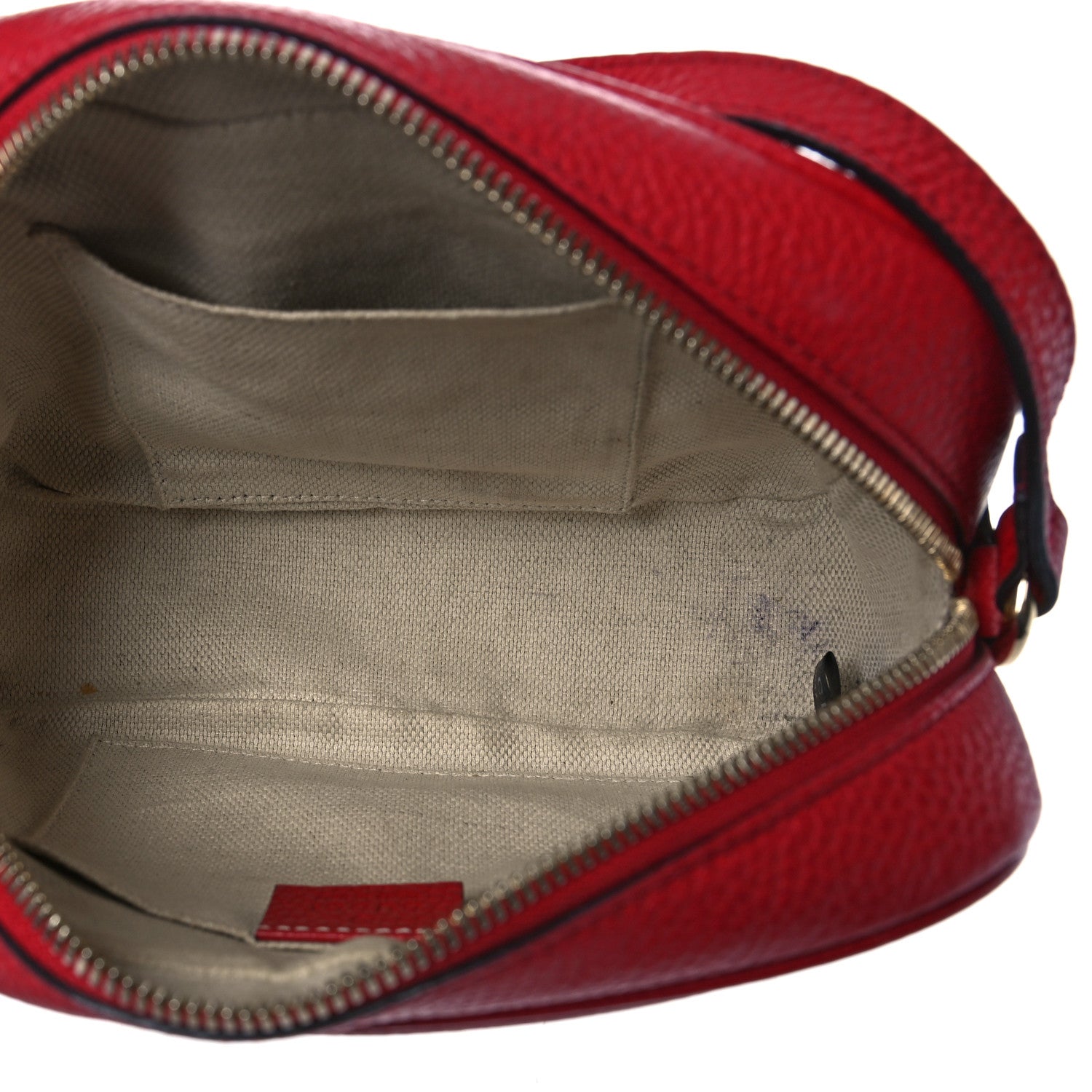 Gucci Pebbled Calfskin Small Soho Disco Bag Tabasco Red 5 of 12