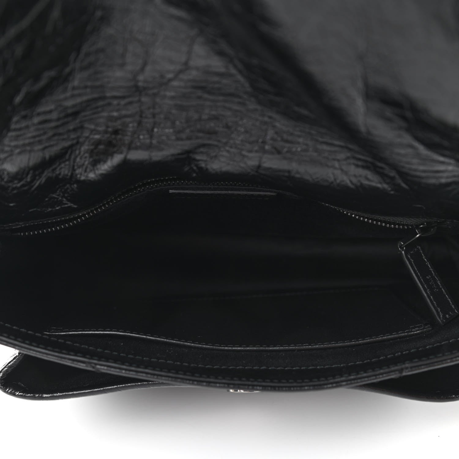 Saint Laurent Crinkled Calfskin Matelasse Monogram Medium Niki Chain Satchel Black 5 of 9
