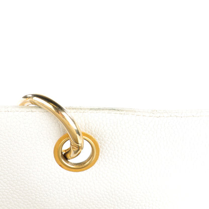Chanel Caviar Quilted CC Tote White 2 of 11