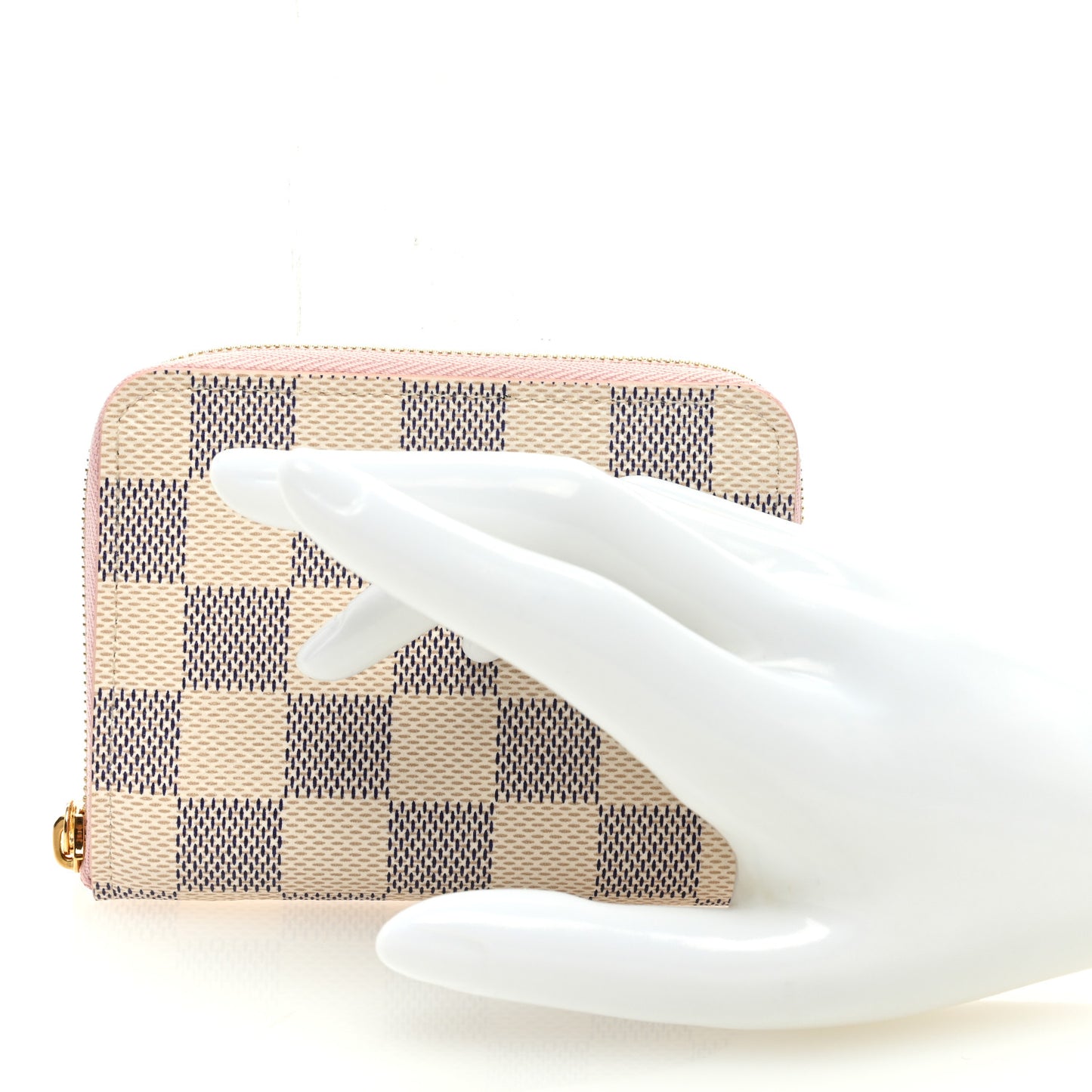 Damier Azur Zippy Coin Purse Rose Ballerine
