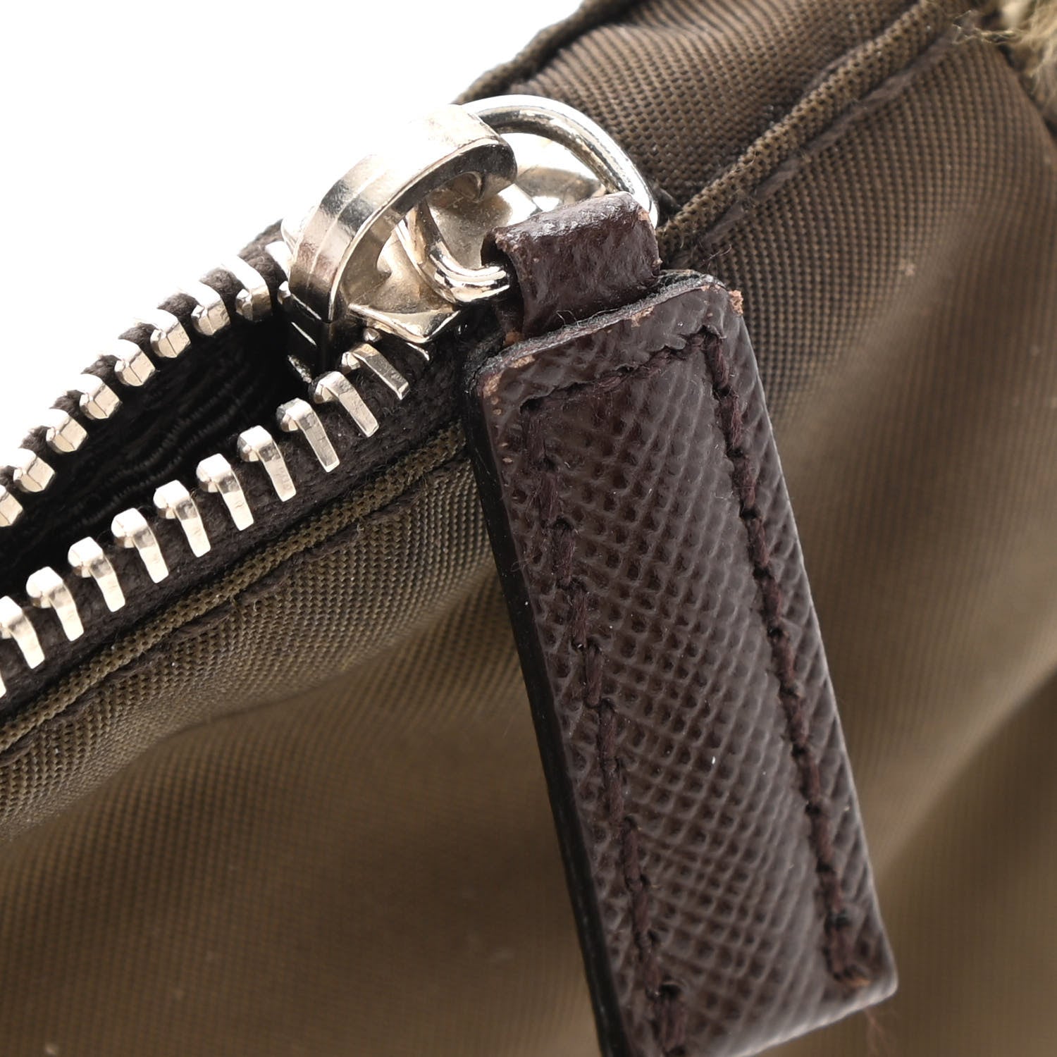 Prada Tessuto Nylon Shoulder Bag Brown 10 of 11