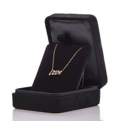 Tiffany 18K Rose Gold Diamond Mini Paloma's Graffiti Love Pendant Necklace 7 of 7