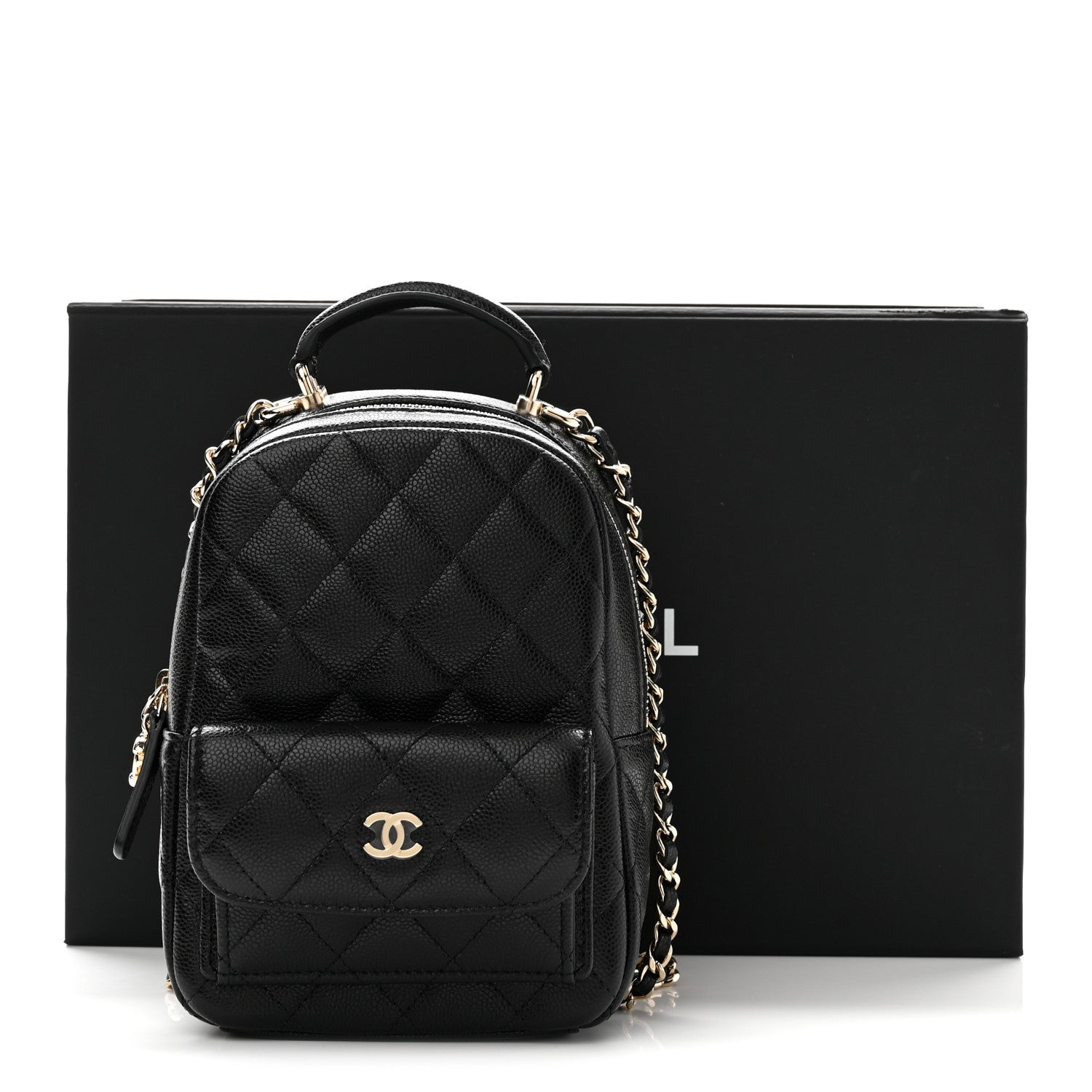Chanel Caviar Quilted CC Mini Classic Backpack Black 10 of 10