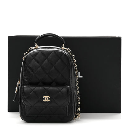 Chanel Caviar Quilted CC Mini Classic Backpack Black 10 of 10