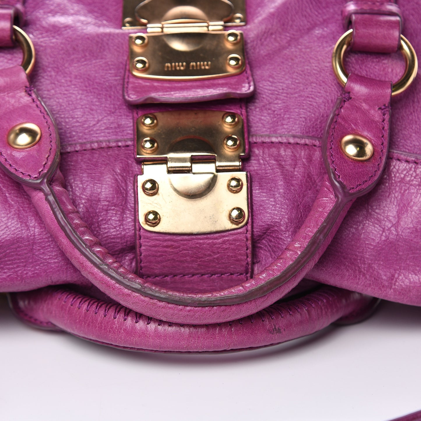 Vitello Lux Medium Bow Bag Fuchsia