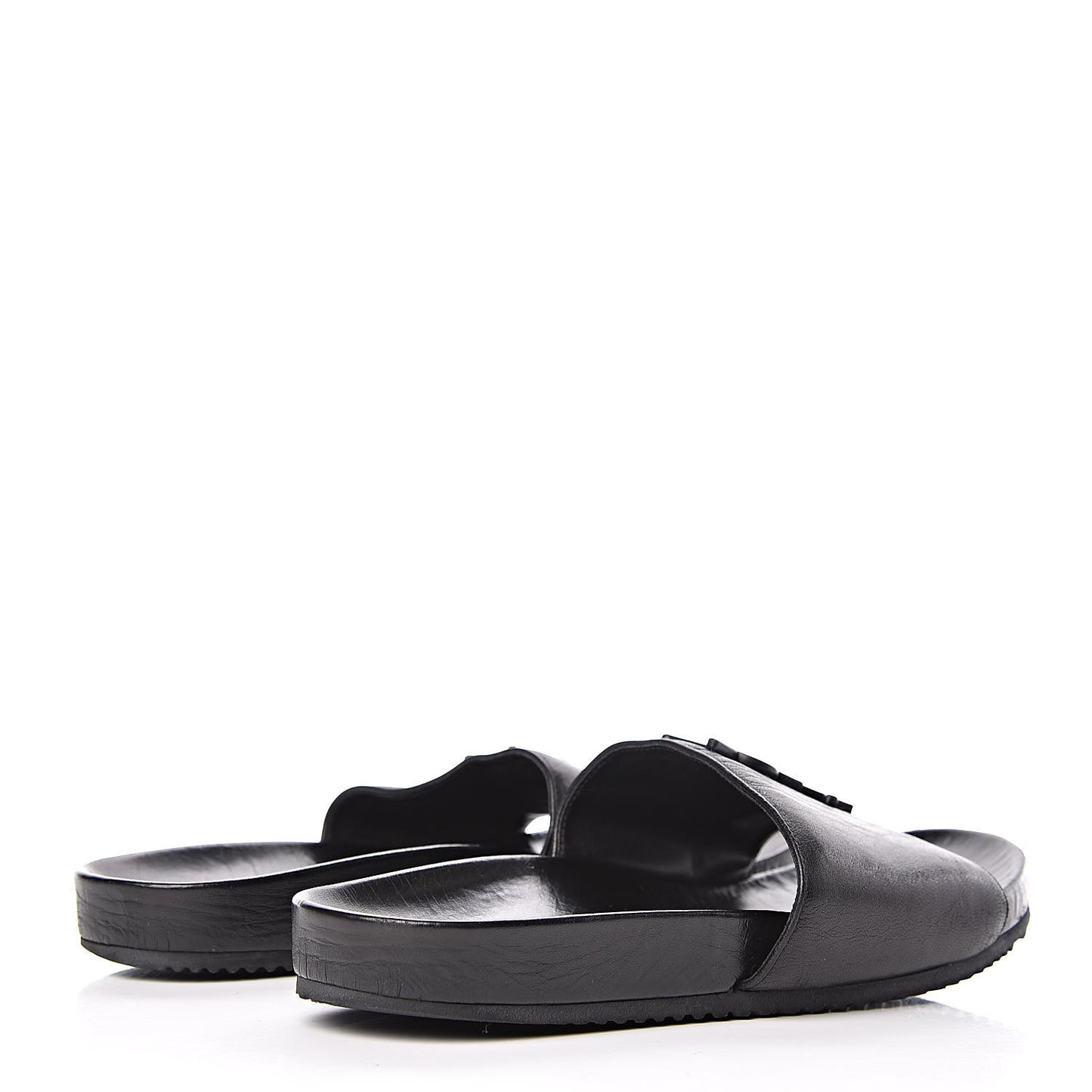 Lambskin Joan Slide Sandals 39 Black