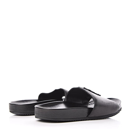 Saint Laurent Lambskin Joan Slide Sandals 39 Black 4 of 14