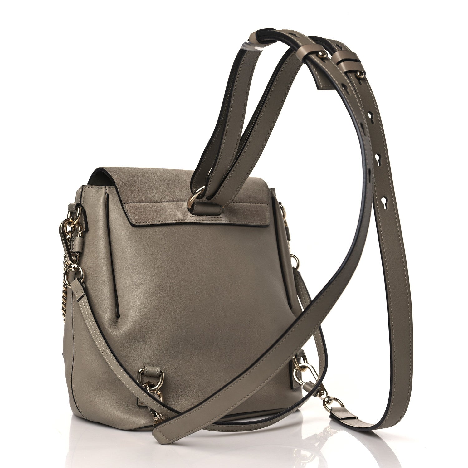 Chloe Suede Calfskin Medium Faye Backpack Motty Grey 3 of 9