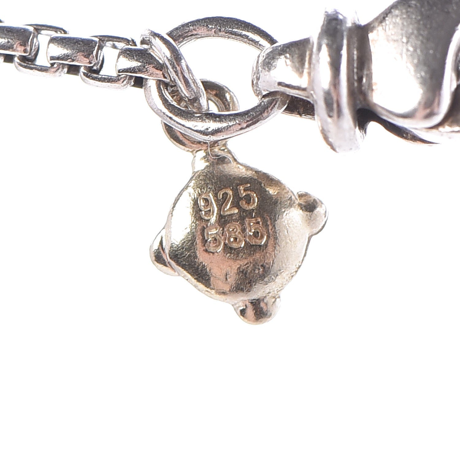 David Yurman Sterling Silver 18K Yellow Gold Cable Heart Locket Pendant Necklace 9 of 10