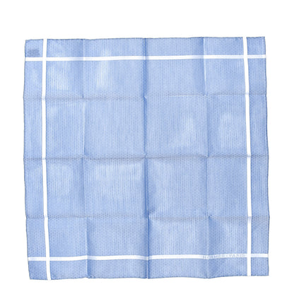 Hermes Cotton Hankachi Handkerchief Gift Set H Passant Jacquard d'H Bleu Ciel Bleu 5 of 11