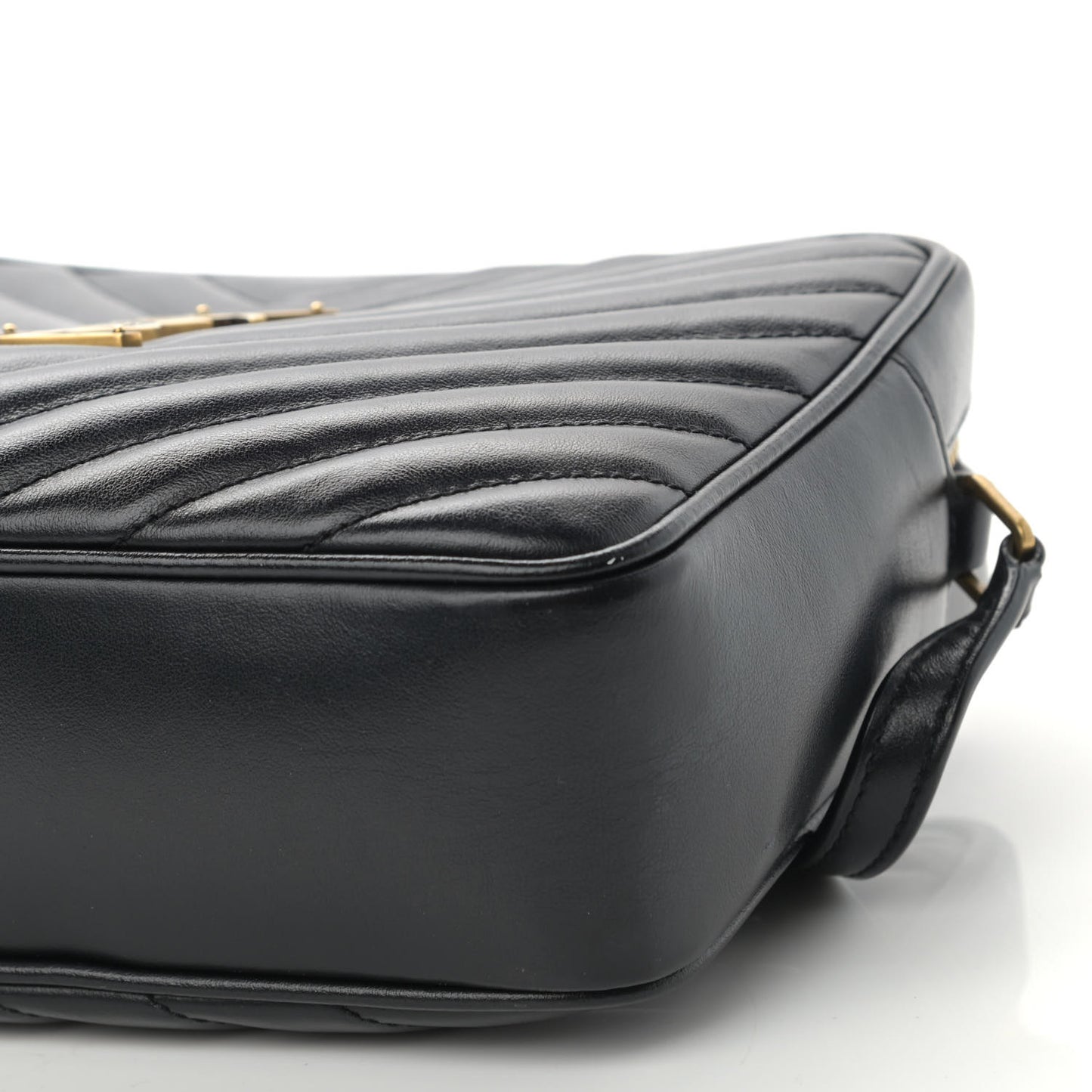 Calfskin Matelasse Monogram Lou Camera Bag Black