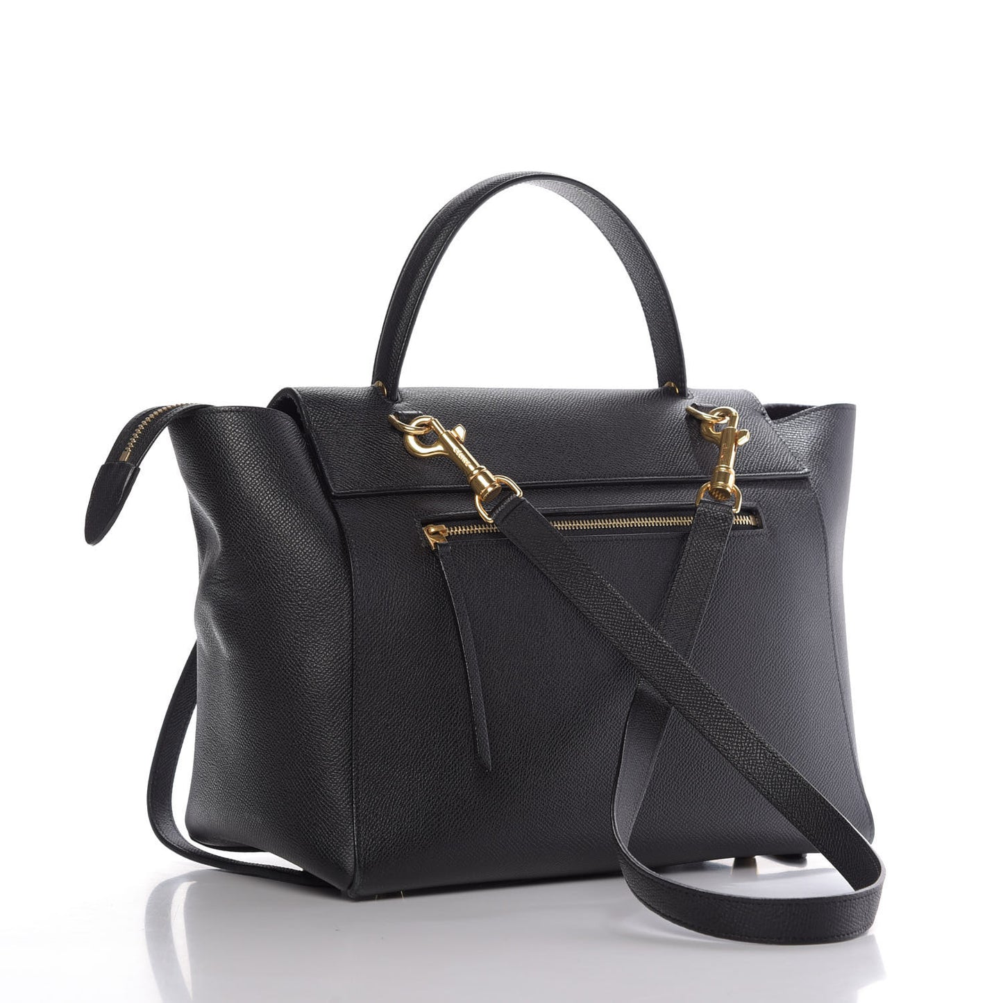 Grained Calfskin Mini Belt Bag Black