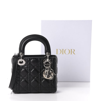 Christian Dior Lambskin Cannage Mini Lady Dior Black 11 of 11