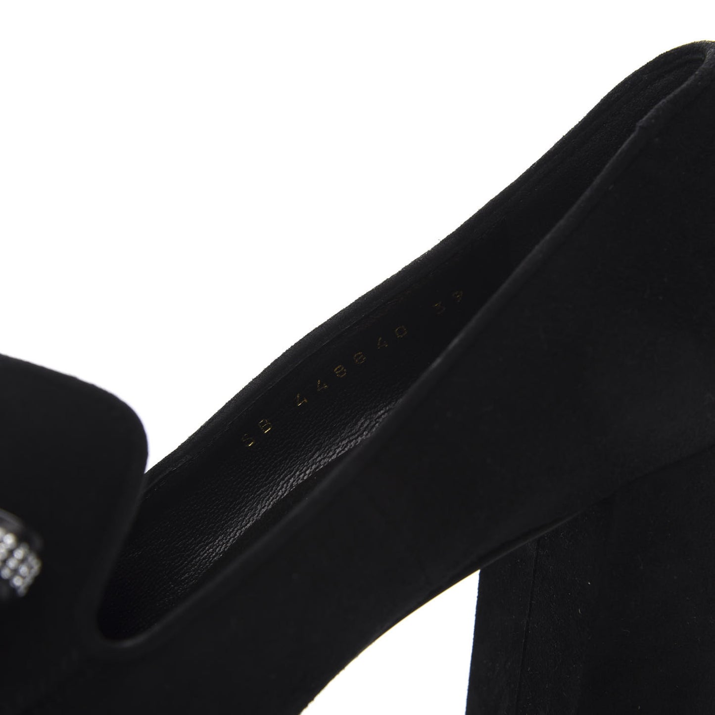 Kid Scamosciato Crystal Bow Pumps 39 Black