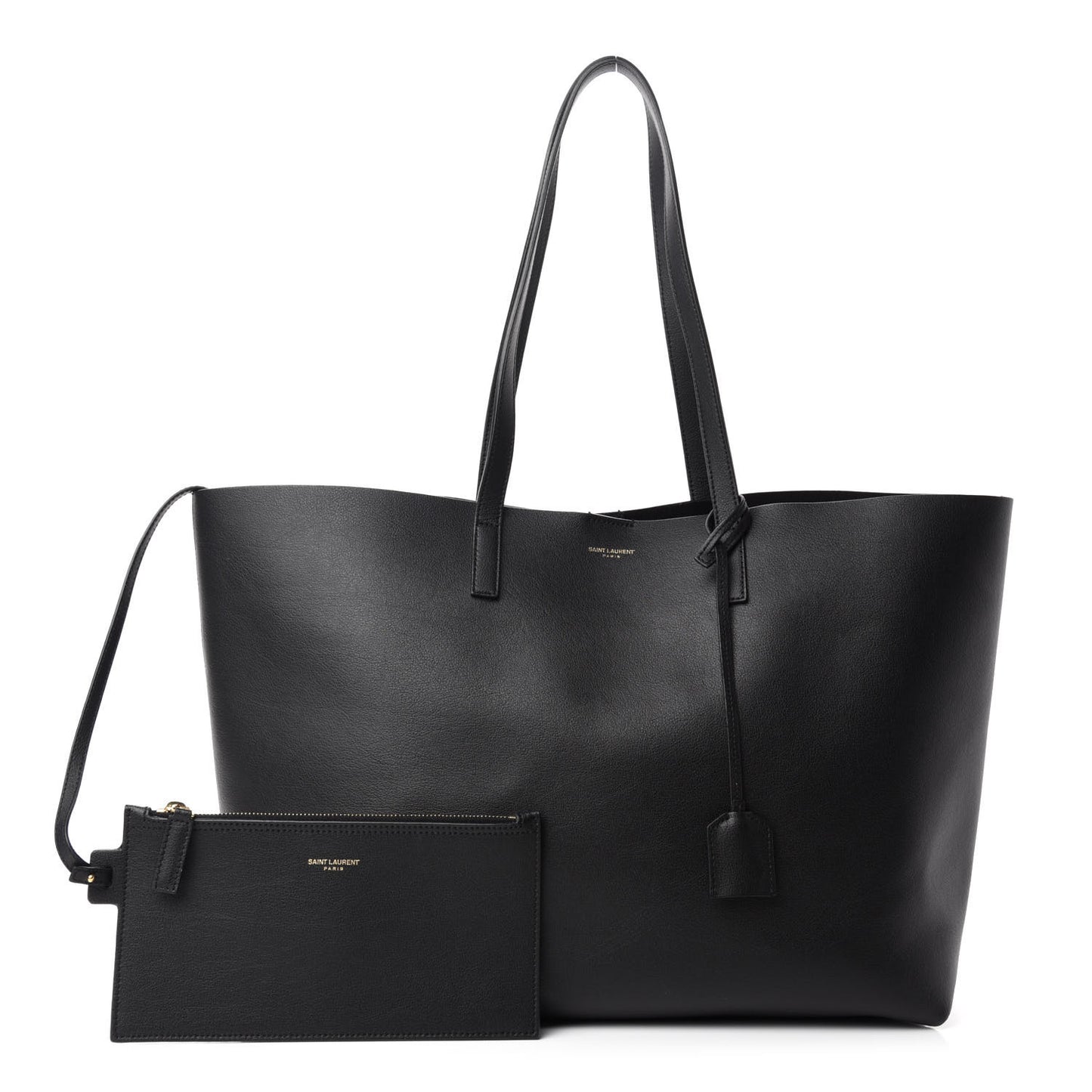 Calfskin Large Shopping Tote Black
