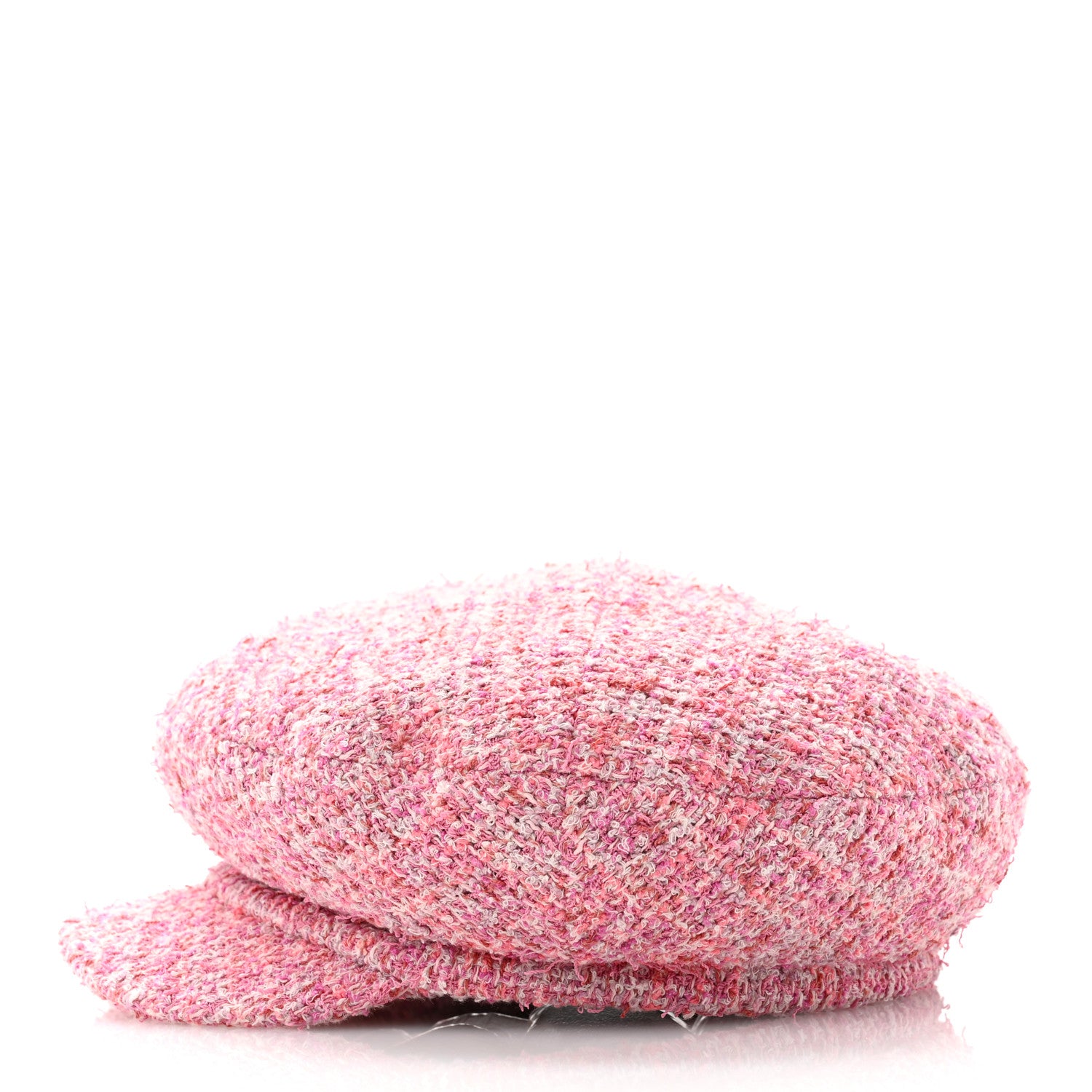 Chanel Cotton Tweed Newsboy Hat M Pink Ecru 4 of 9