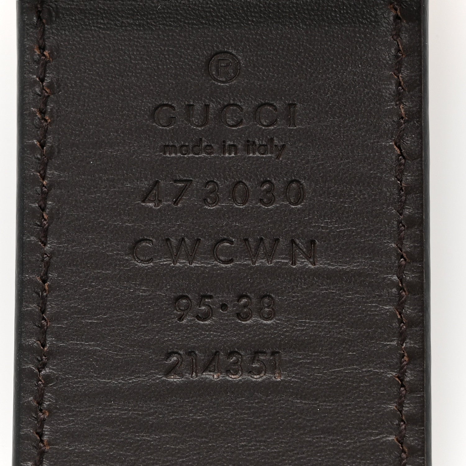 Gucci Guccissima Signature Interlocking G Reversible 37mm Belt 95 38 Black Cocoa 6 of 8