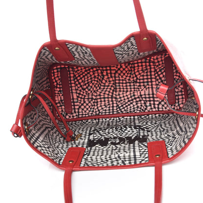 MCM Visetos Medium Liz Reversible Shopper Tote Ruby Red 9 of 20