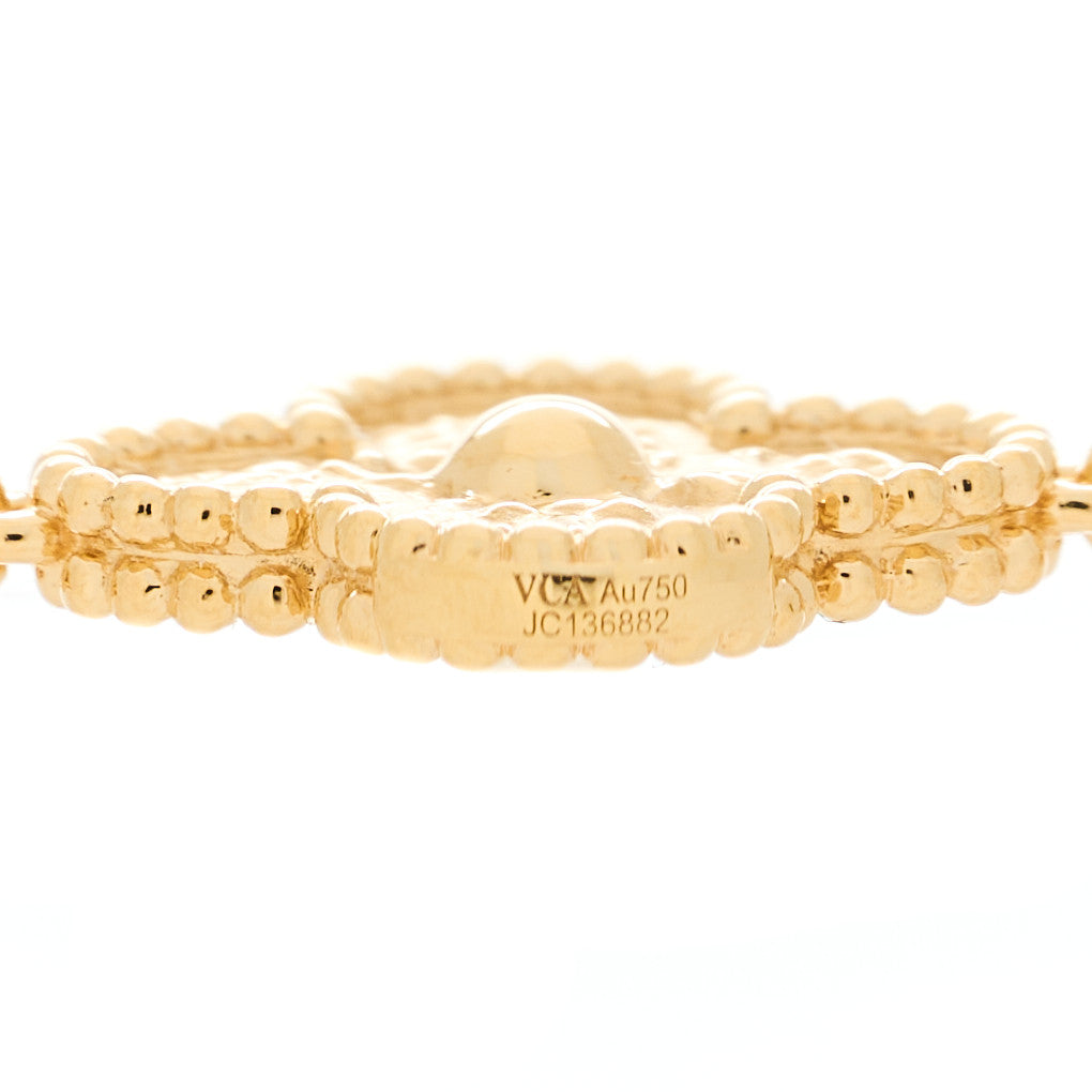 18K Yellow Gold 10 Motifs Vintage Alhambra Necklace