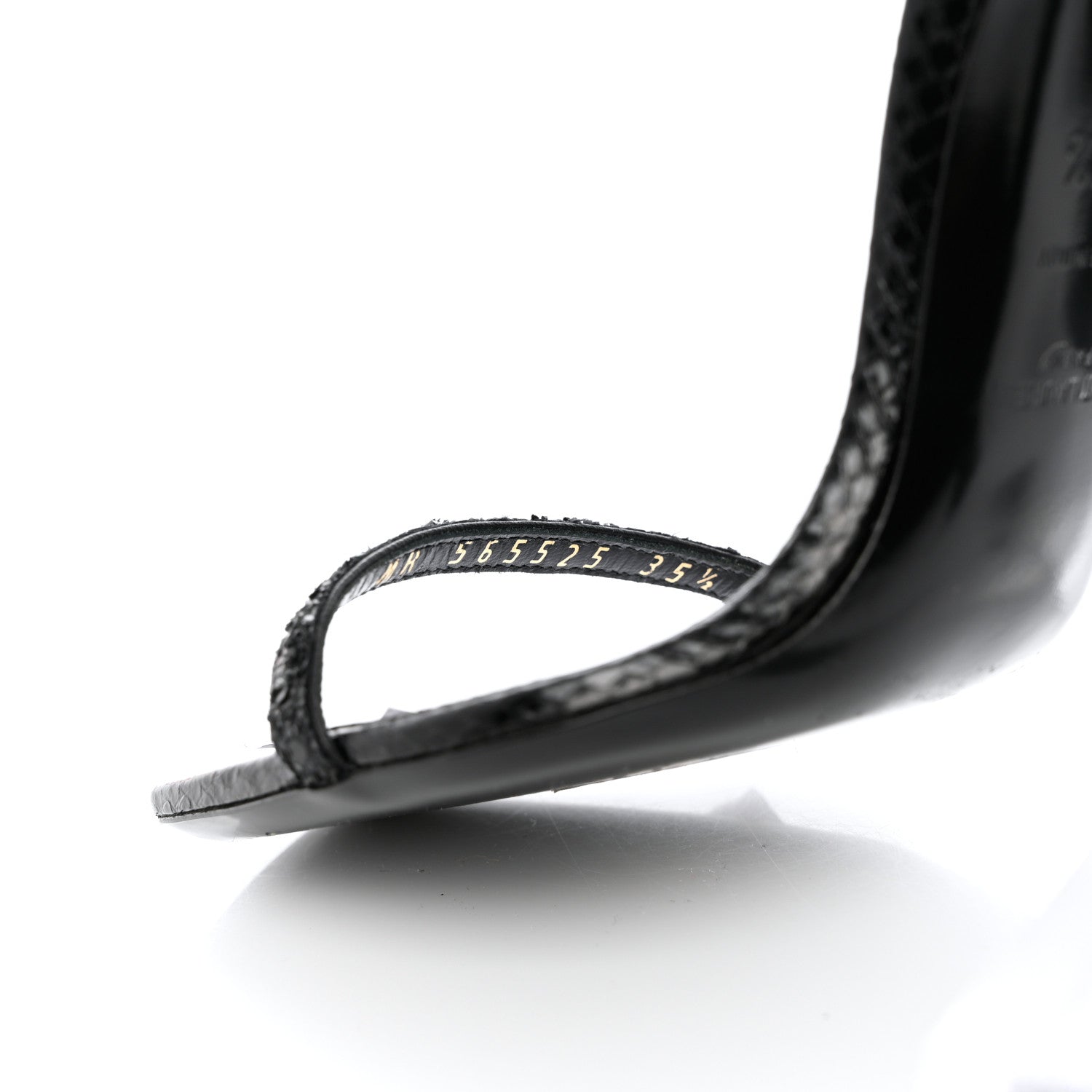 Saint Laurent Glitter Opyum Sandals 35.5 Black 6 of 11