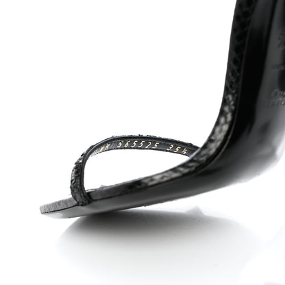 Saint Laurent Glitter Opyum Sandals 35.5 Black 6 of 11