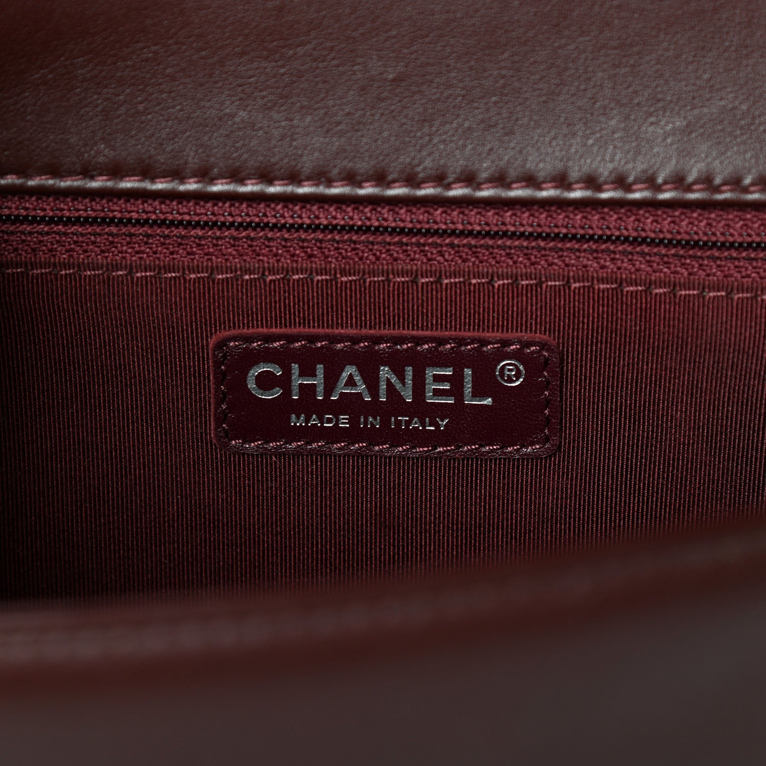 Chanel Calfskin Chevron Quilted New Medium Boy Flap Burgundy 6 of 10