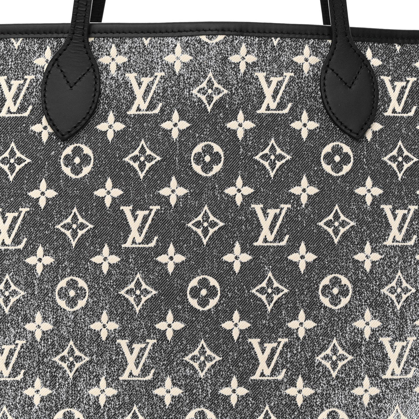 Denim Monogram Jacquard Neverfull MM Grey