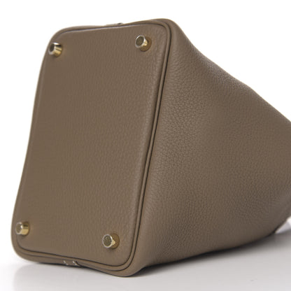Hermes Taurillon Clemence Picotin Lock 18 PM Etoupe 9 of 11