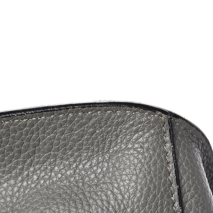Alexander McQueen Pebbled Calfskin Large Skull Padlock Zip Around Tote Dark Grey 26 of 27