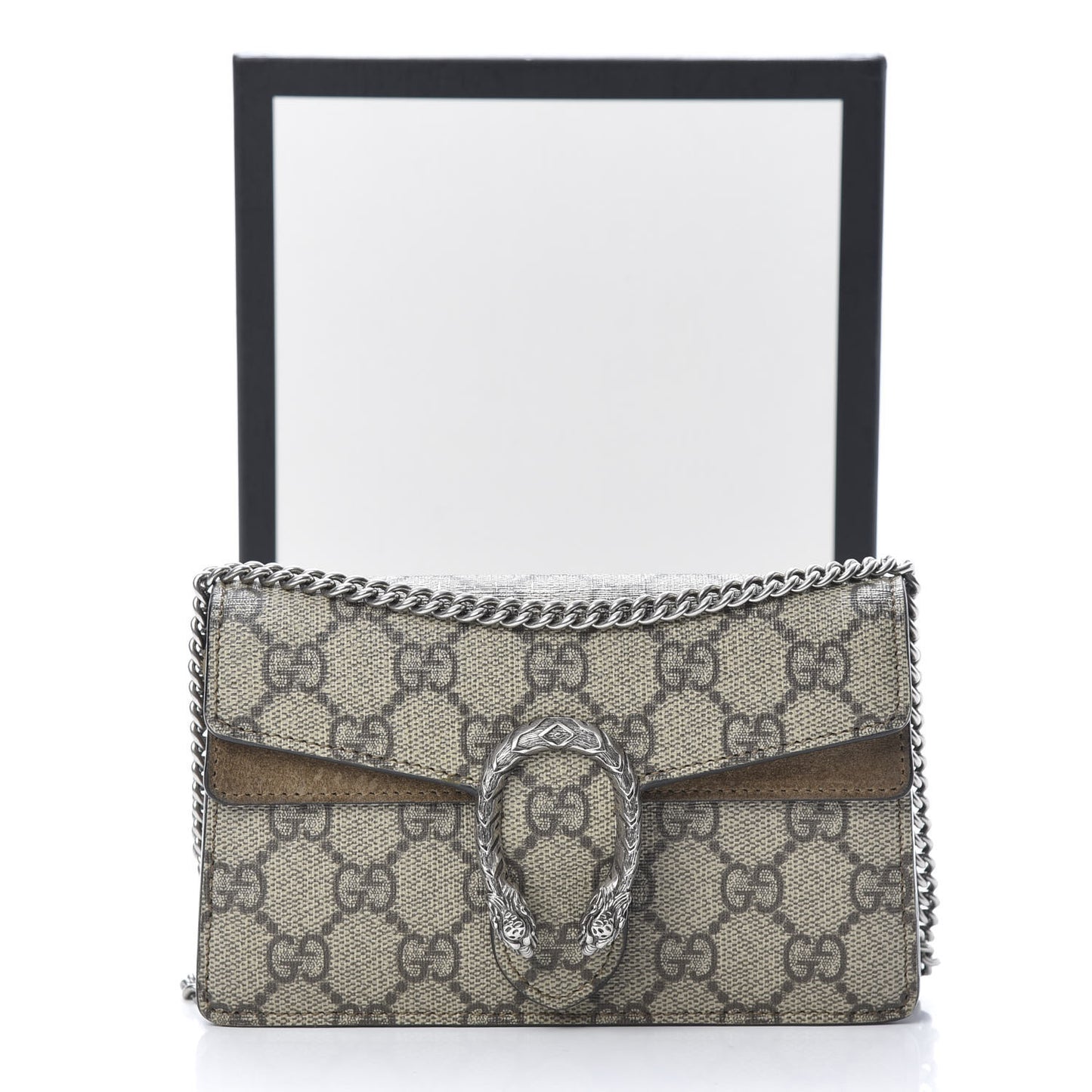 GG Supreme Monogram Super Mini Dionysus Shoulder Bag Taupe