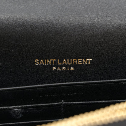 Saint Laurent Smooth Calfskin Small Classic Monogram Portefeuille On Chain Black 6 of 13