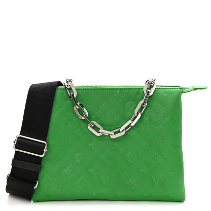 Louis Vuitton Lambskin Embossed Monogram Coussin PM LV Motion Green 1 of 10