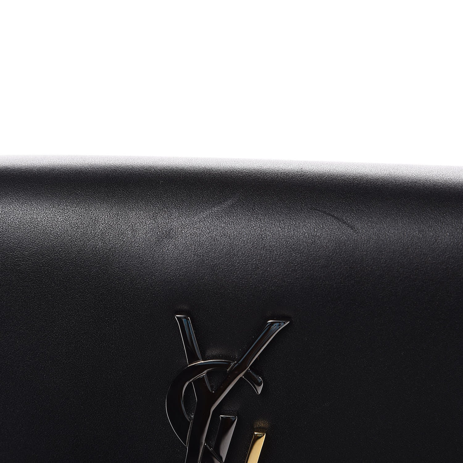 Saint Laurent Smooth Calfskin Small Deconstructed Monogram Kate Satchel Black 12 of 13