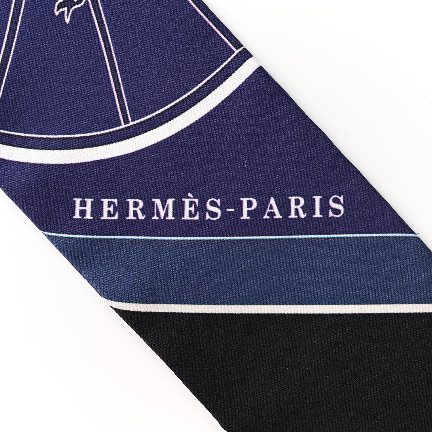 Hermes Silk Springs Springs Twilly Marine Creme Petrole 3 of 4