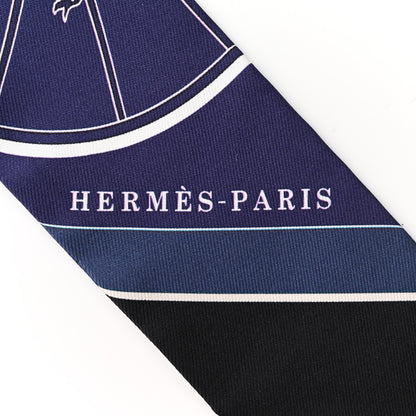 Hermes Silk Springs Springs Twilly Marine Creme Petrole 3 of 4