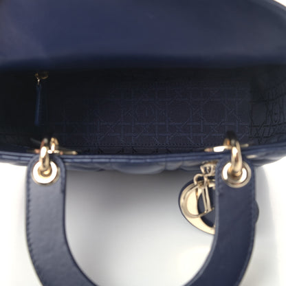 Christian Dior Lambskin Cannage Small Lucky Badges My Lady Dior Navy 4 of 4