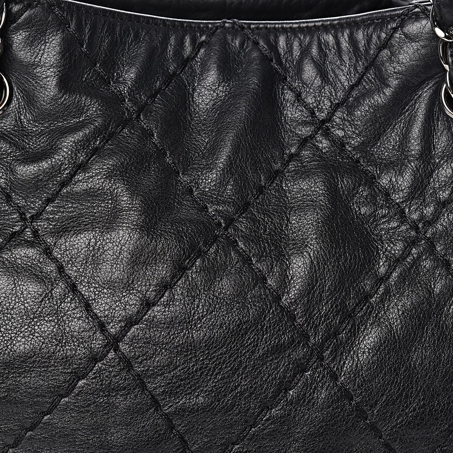 Lambskin Expandable Tote Black