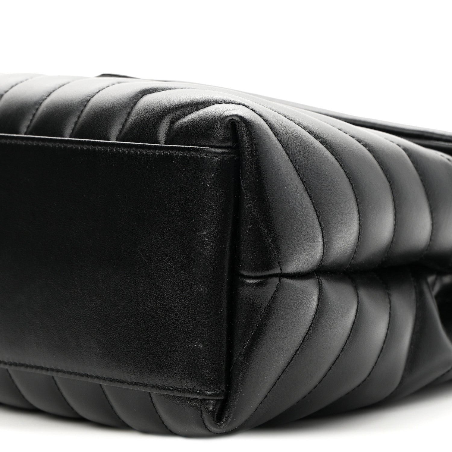Saint Laurent Calfskin Y Quilted Monogram Medium Loulou Chain Satchel Black 9 of 9