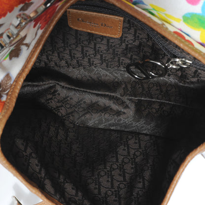 Christian Dior Canvas Floral Saddle Bag 7 of 7