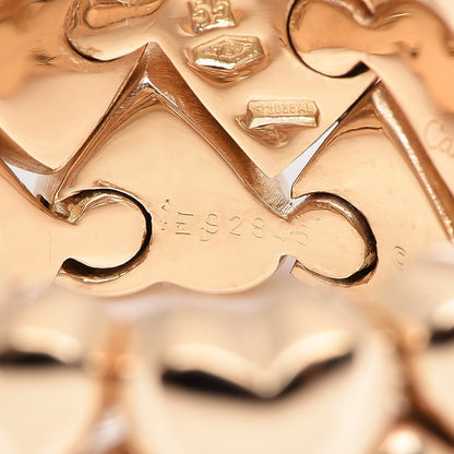 Cartier 18K Yellow Gold Diamond Double Heart Ring 55 7.25 6 of 7