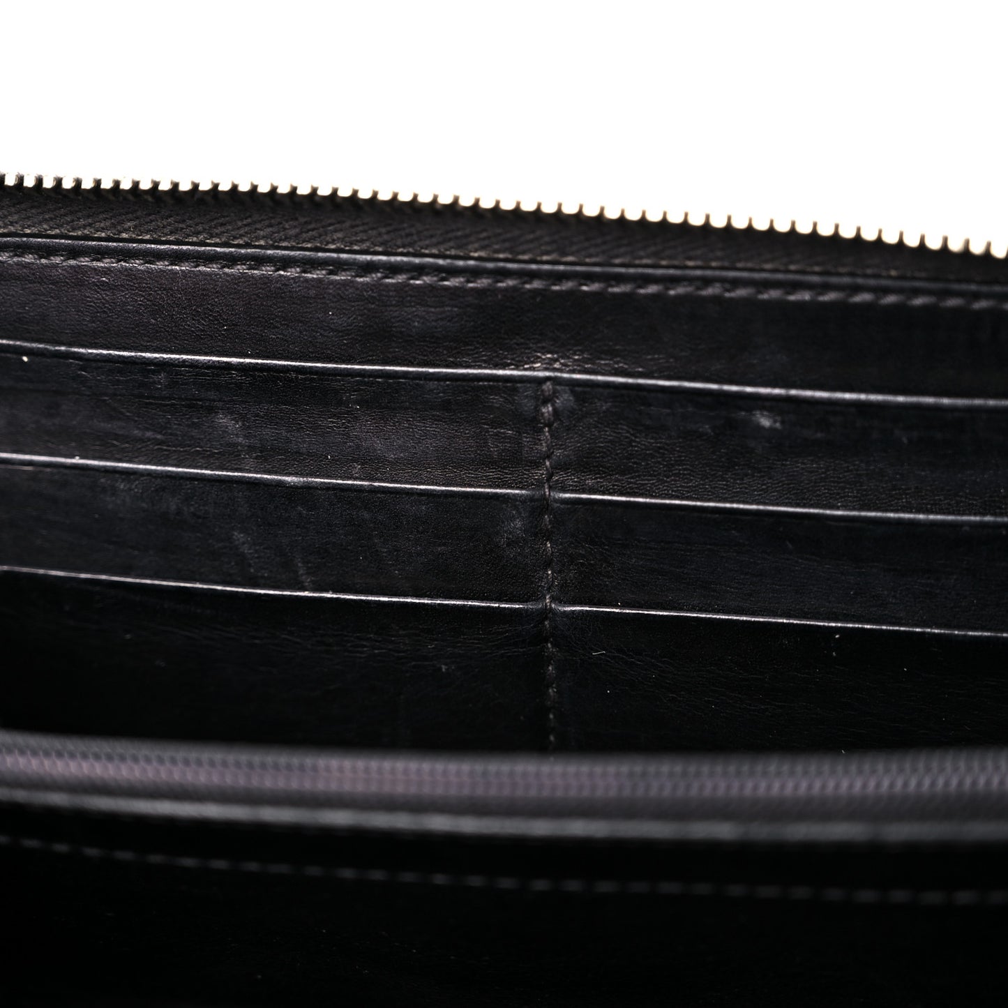 Guccissima Large Twins Zip Around Wallet Black