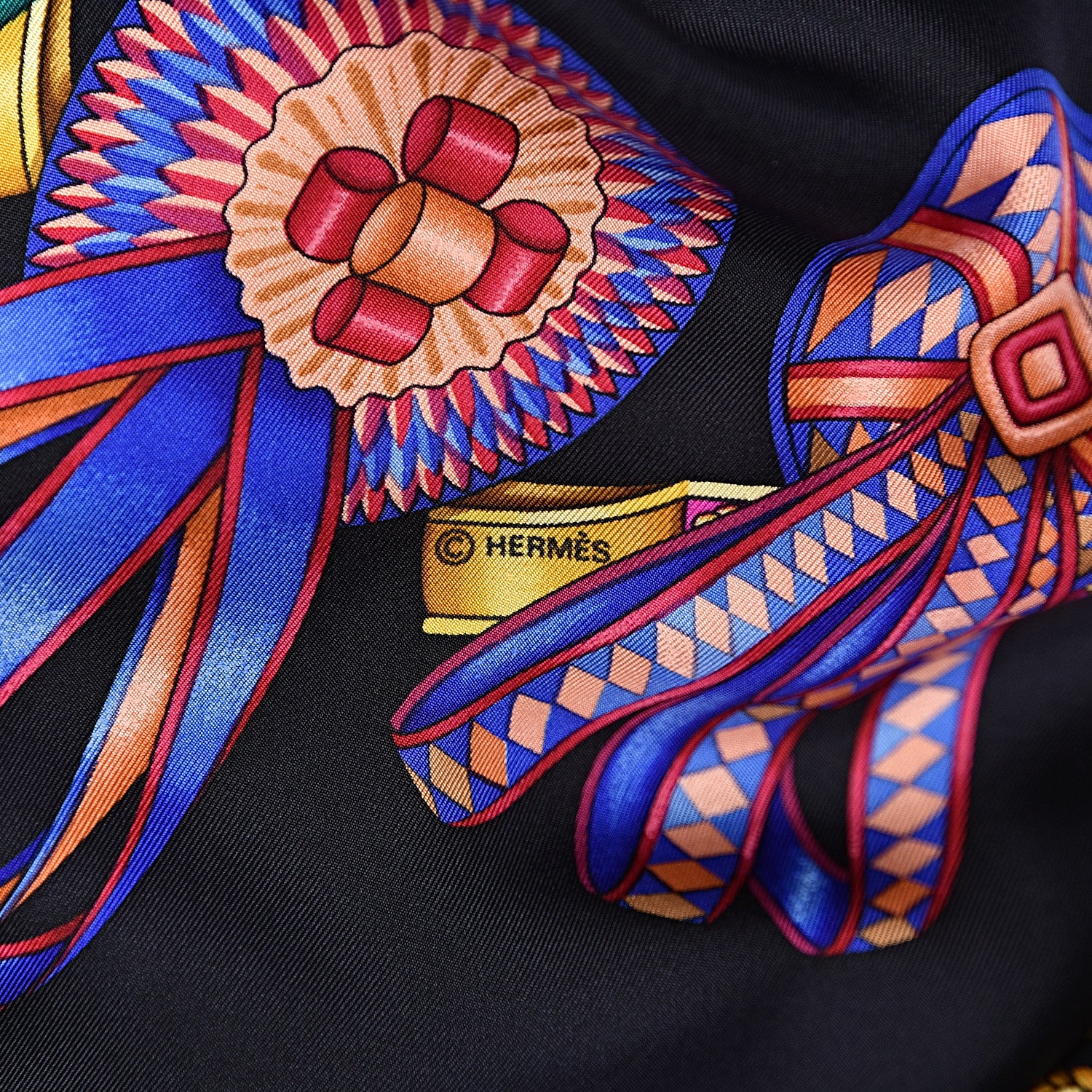 Hermes Silk Les Rubans Du Cheval Scarf 90 3 of 5